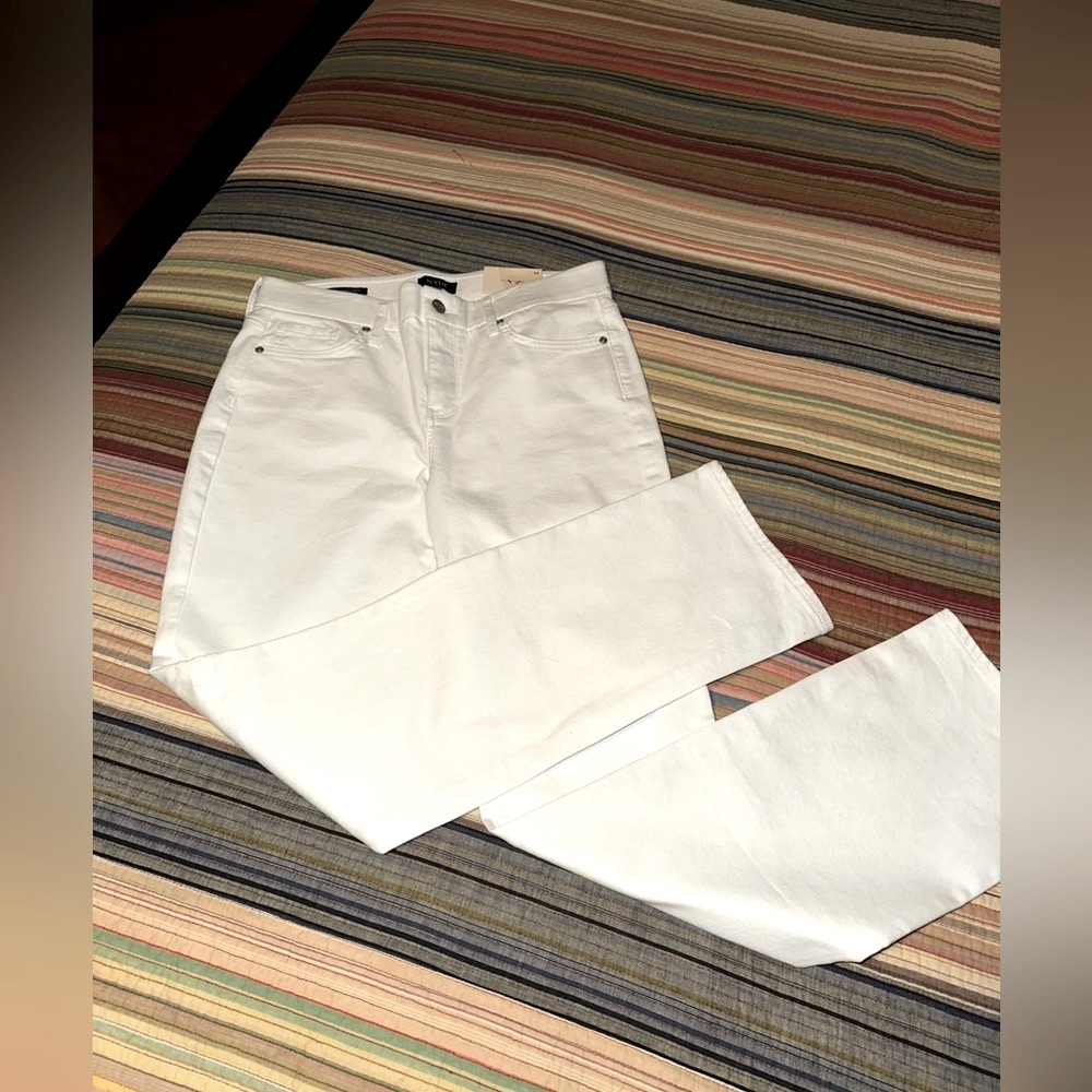 NYDJ Marilyn Straight Lift & Tuck White Denim Jeans